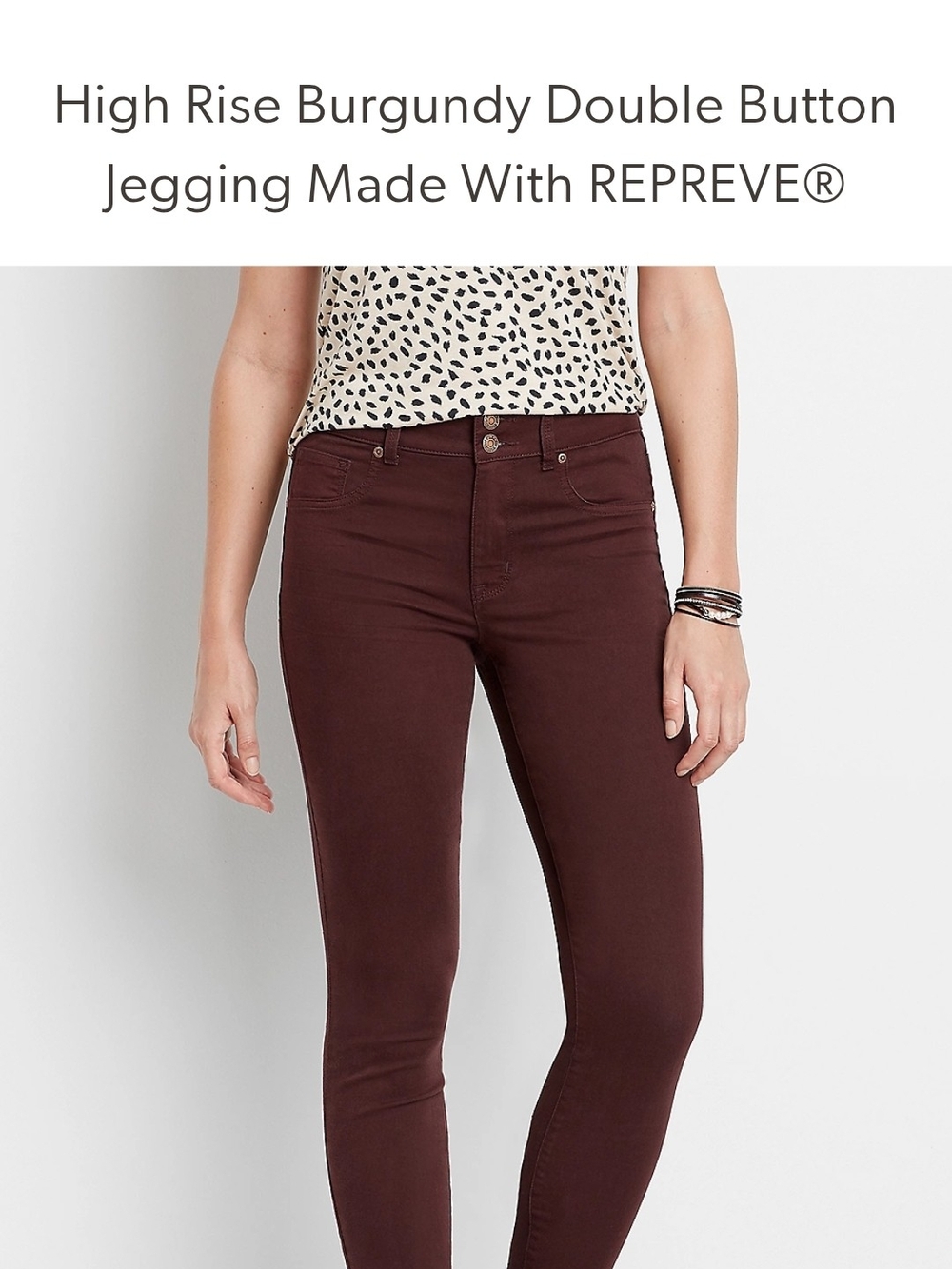Maurices High-Rise Burgundy Jegging